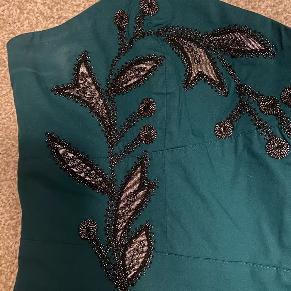Free People Teal Floral Embroidered Dress - Picture 2 of 9